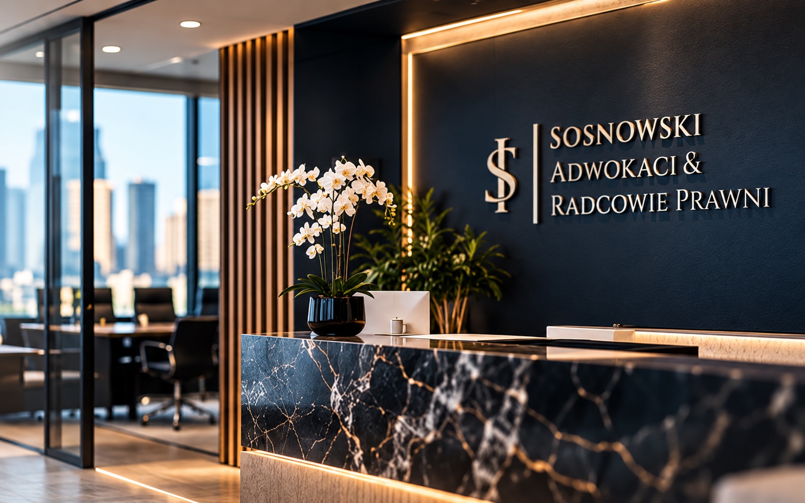 Wnętrze kancelarii Sosnowski Adwokaci i Radcowie Prawni