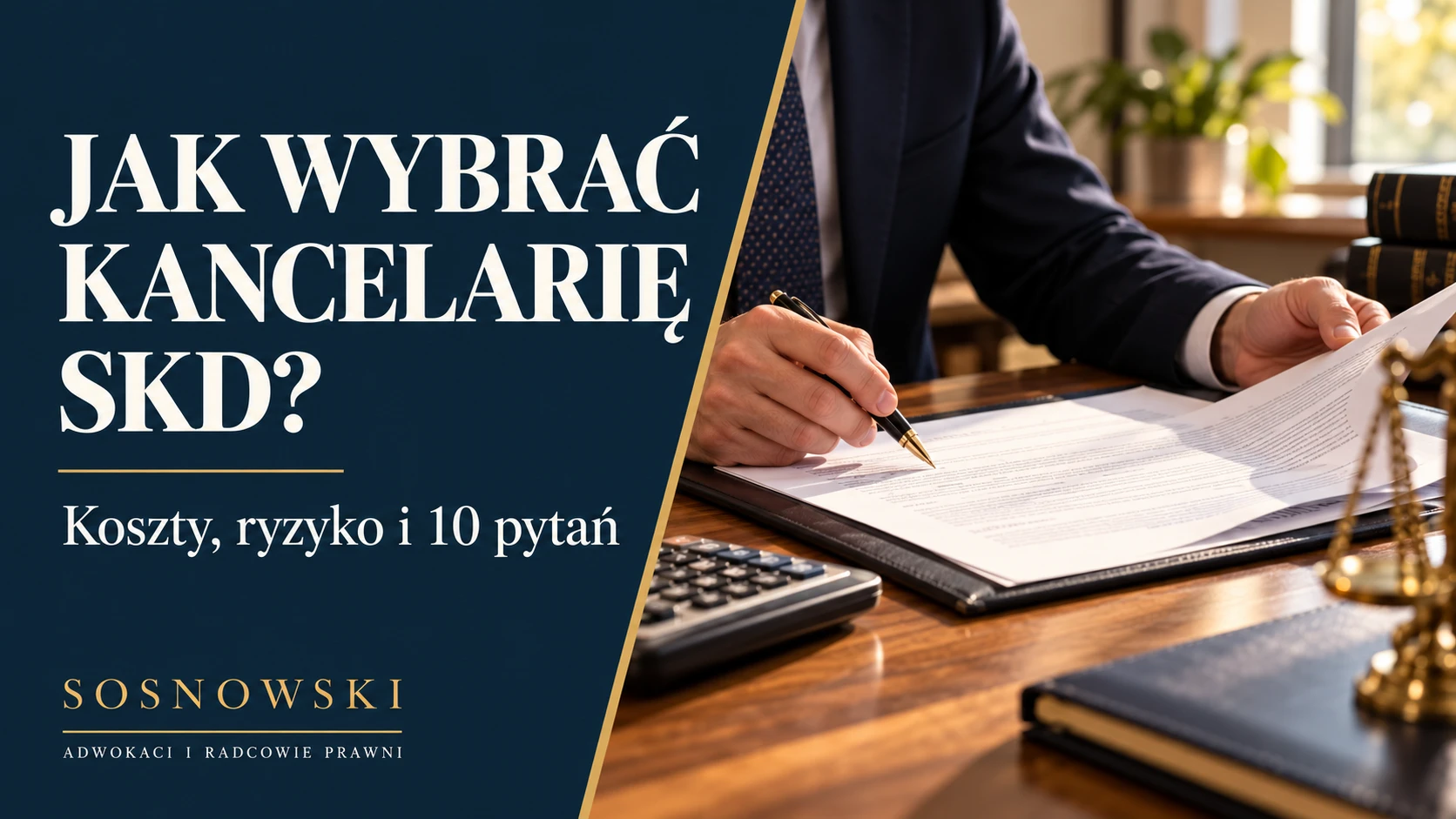 Jak wybrać kancelarię SKD? Koszty, ryzyko i 10 pytań — Sosnowski
