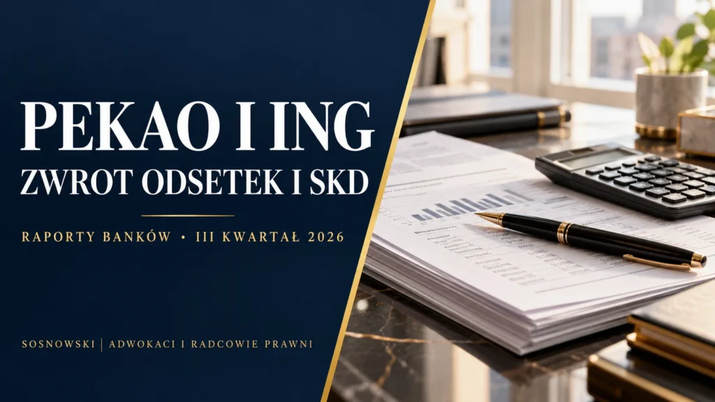 Pekao i ING — zwrot odsetek i raporty za III kwartał 2026