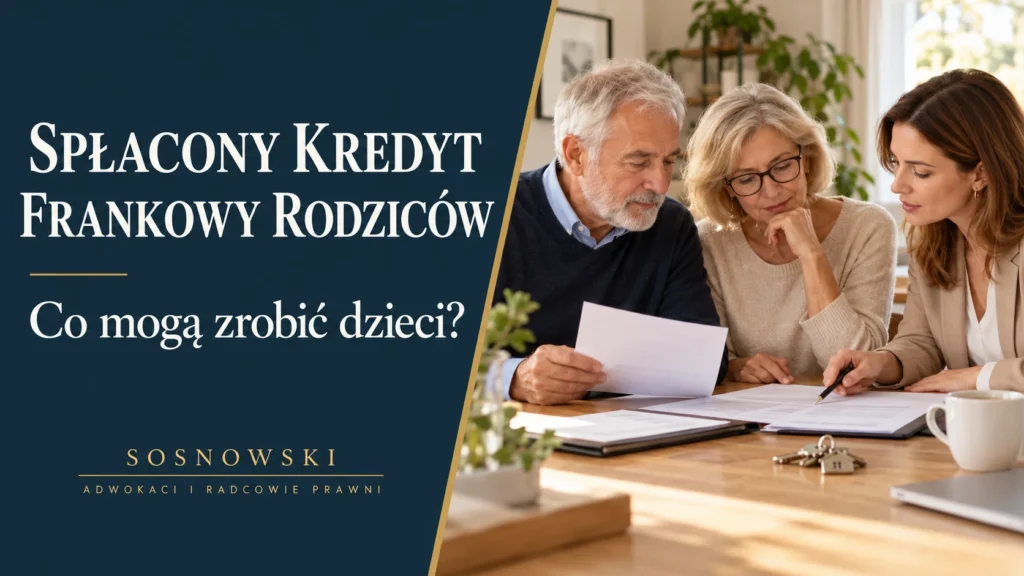 Spłacony kredyt frankowy rodziców — dzieci pomagają rodzicom uporządkować dokumenty